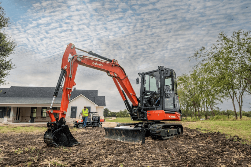 Kubota U17 excavator on a construction site