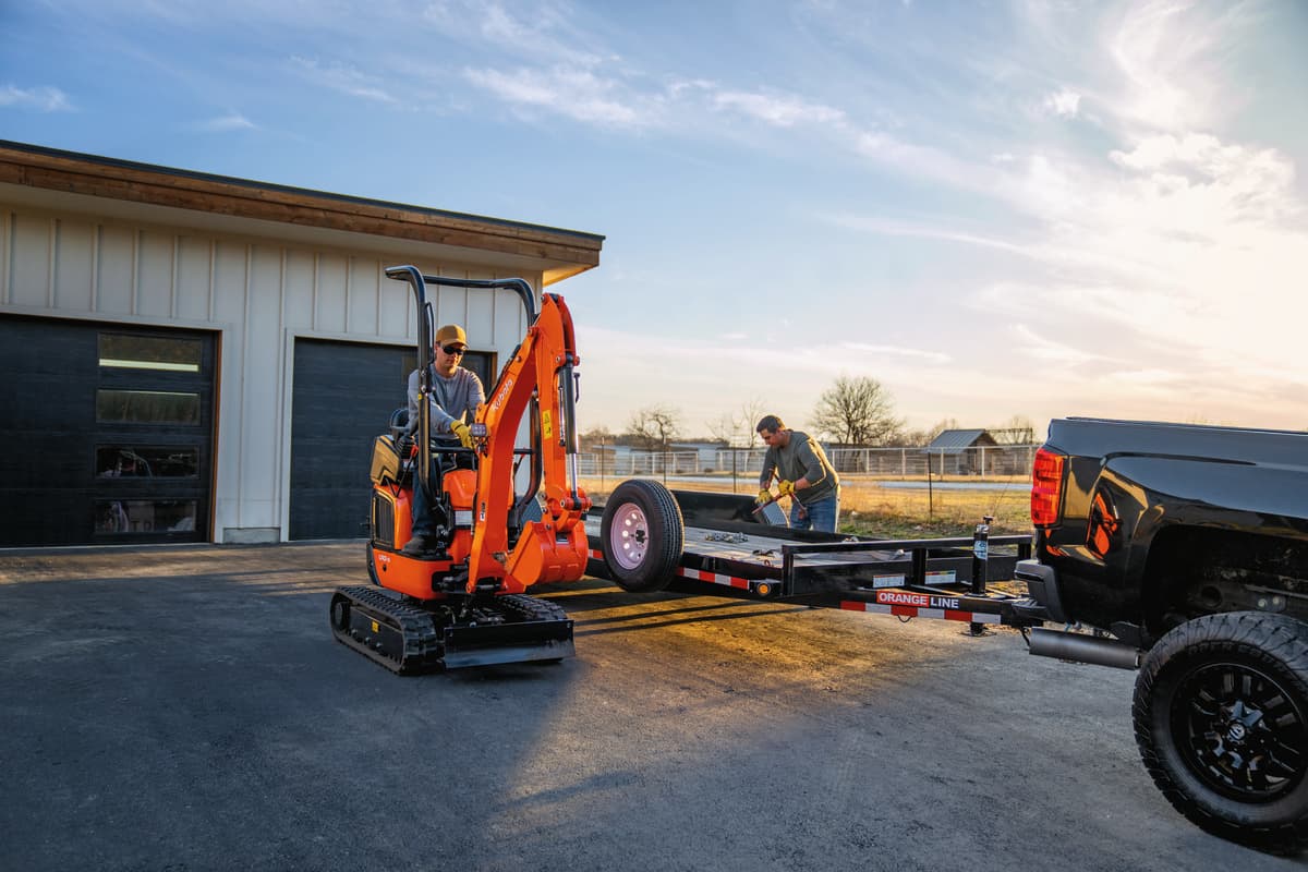 Compact Kubota excavator for rent